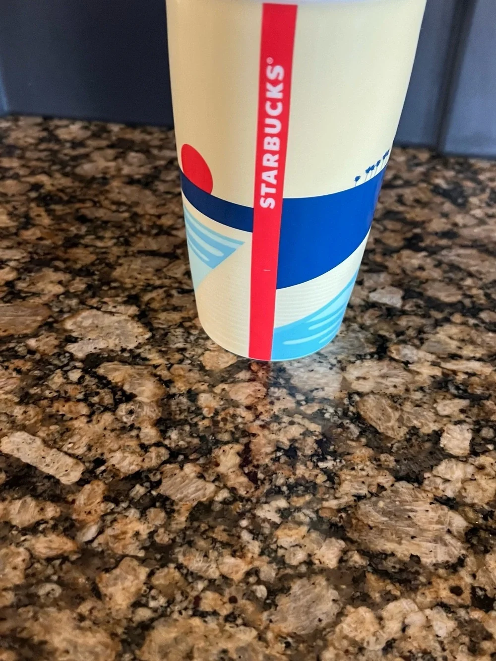 Starbucks California Travel Tumbler - Yellow, Light Blue & Red